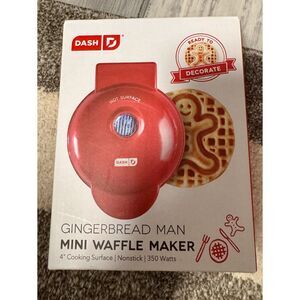 Dash Gingerbread Man Mini Waffle Maker